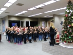 Group of children singing with arms crossed from Fowler Elementary.